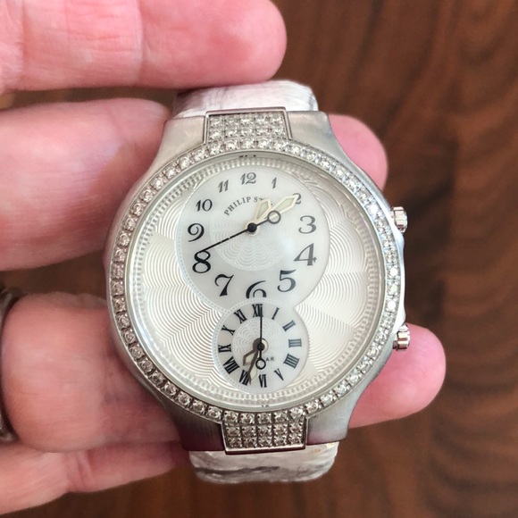 Philip Stein round watch with diamonds - Picture 1 of 6